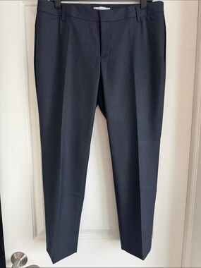 GAP Women’s Slim Cropped Houndstooth Pant - Black/Charcoal, Size 10